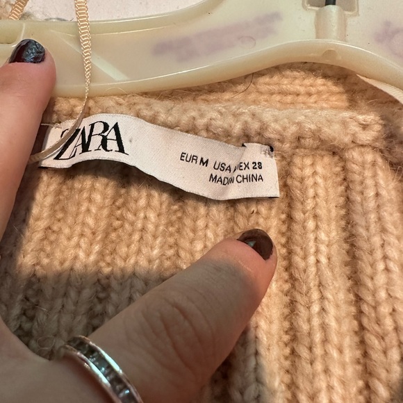 Beige Knit Button Sweater - Picture 5 of 5